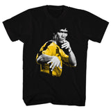 Bruce Lee Hooowah Fighting Stance Black Tall T-shirt - Yoga Clothing for You