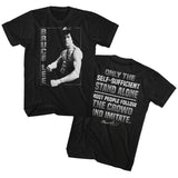 Bruce Lee Stand Alone Black Tall T-shirt Front and Back - Yoga Clothing for You