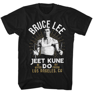 Bruce Lee Jeet Kune Do Be Water My Friend Black T-shirt - Yoga Clothing for You