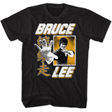 Bruce Lee Hand Black Tall T-shirt - Yoga Clothing for You
