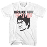 Bruce Lee Close Up Pose White Tall T-shirt - Yoga Clothing for You