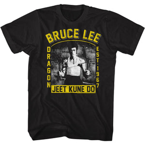 Bruce Lee Dragon Est 1967 Black T-shirt - Yoga Clothing for You