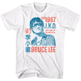 Bruce Lee 1967 JKD White Tall T-shirt - Yoga Clothing for You