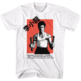 Bruce Lee Success is a Journey White T-shirt - Yoga Clothing for You
