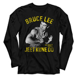 Bruce Lee Long Sleeve T-Shirt Vintage Jeet Kune Do Black Tee - Yoga Clothing for You