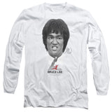 Bruce Lee Close Up Photo White Long Sleeve Shirt - Yoga Clothing for You