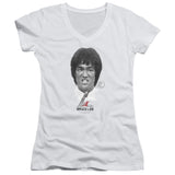 Bruce Lee Close Up Photo Juniors V-neck Shirt - Yoga Clothing for You