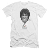 Bruce Lee Close Up Photo White Premium T-shirt - Yoga Clothing for You