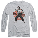 Bruce Lee The Meaning of Life Silver Long Sleeve Shirt - Yoga Clothing for You