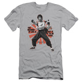 Bruce Lee The Meaning of Life Silver Slim Fit T-shirt - Yoga Clothing for You