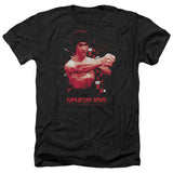 Bruce Lee Shattering Fist Black Heather T-shirt - Yoga Clothing for You