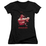 Bruce Lee Shattering Fist Juniors V-neck Shirt - Yoga Clothing for You