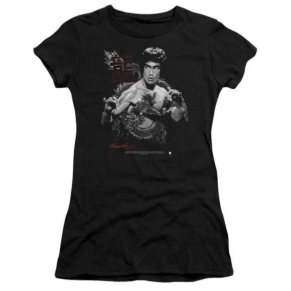 Bruce Lee The Dragon Two Poses Juniors Shirt - Yoga Clothing for You