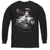 Kids Bruce Lee T-Shirt The Dragon Two Poses Youth Long Sleeve Shirt - Yoga Clothing for You