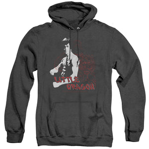 Bruce Lee Little Dragon Black Heather Hoodie - Yoga Clothing for You