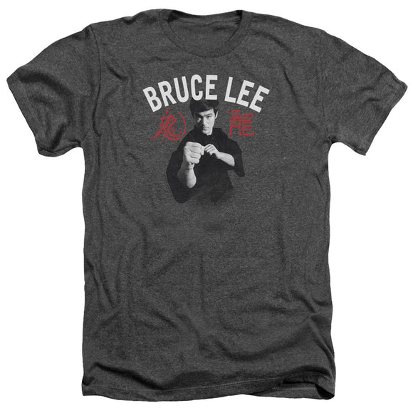 Bruce Lee Fight Charcoal Heather T-shirt - Yoga Clothing for You