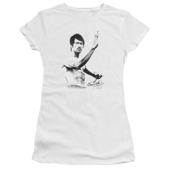 Bruce Lee Serious Fighting Pose Juniors Shirt - Yoga Clothing for You