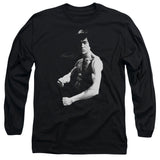 Bruce Lee Flex Stance Black Long Sleeve Shirt - Yoga Clothing for You
