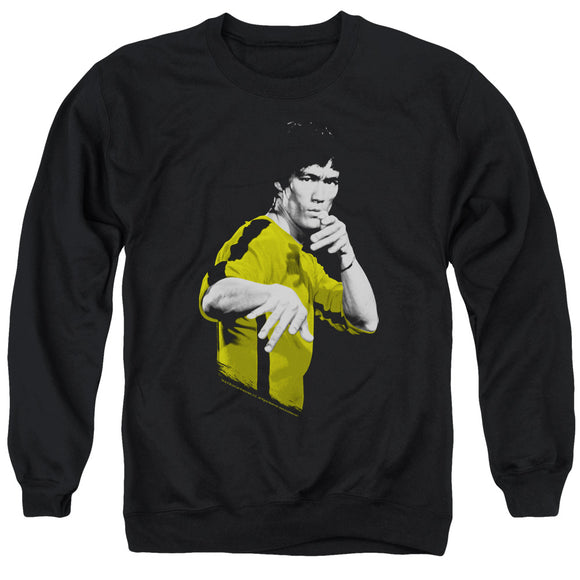 Bruce Lee Sweatshirt Yellow and Black Jumpsuit Stance Sweat Shirt - Yoga Clothing for You