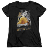 Ladies Bruce Lee T-Shirt Yellow Dragon Shirt - Yoga Clothing for You