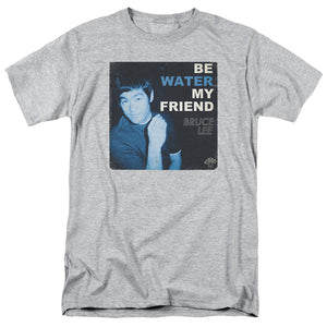 Bruce Lee Be Water Box Athletic Heather T-shirt - Yoga Clothing for You