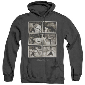 Bruce Lee Snap Shots Black Heather Hoodie - Yoga Clothing for You