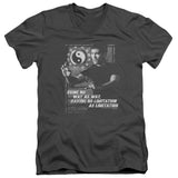 Bruce Lee Using No Way as Way Quote Charcoal V-neck Shirt - Yoga Clothing for You