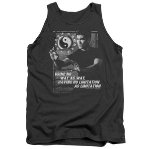 Bruce Lee Using No Way as Way Quote Charcoal Tank Top - Yoga Clothing for You