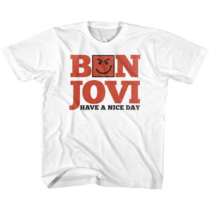 Bon Jovi Kids T-Shirt Have a Nice Day White Tee - Yoga Clothing for You