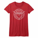 Bon Jovi Juniors T-Shirt Bad Name Red Tee - Yoga Clothing for You