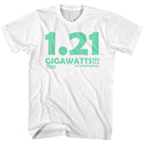 Back to the Future 1.21 Gigawatts White T-shirt - Yoga Clothing for You