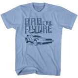 Back to the Future BRB Light Blue Heather T-shirt - Yoga Clothing for You