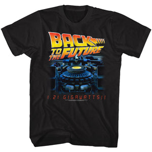 Back to the Future Gigawatts Black Tall T-shirt - Yoga Clothing for You