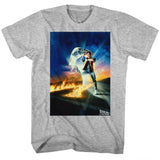 Back to the Future Movie Poster Grey Tall T-shirt - Yoga Clothing for You