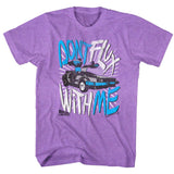 Back to the Future Don't Flux with Me Purple Heather T-shirt - Yoga Clothing for You