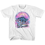Back to the Future Kids T-Shirt Airbrushed DeLorean Tee - Yoga Clothing for You