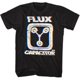 Back to the Future Distorted Flux Capacitor Black Tall T-shirt - Yoga Clothing for You