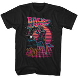 Back to the Future Neon Marty McFly Black Tall T-shirt - Yoga Clothing for You