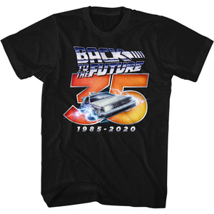 Back to the Future 1985-2020 35th Anniversary Black T-shirt - Yoga Clothing for You