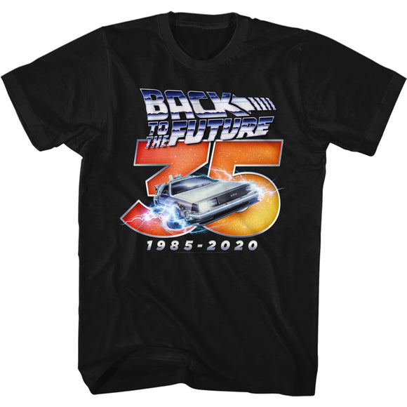Back to the Future 1985-2020 35th Anniversary Black Tall T-shirt - Yoga Clothing for You