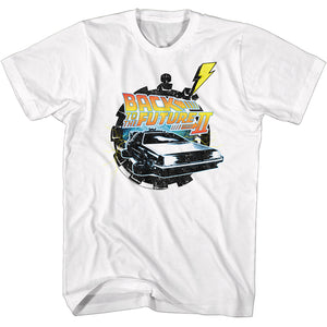 Back to the Future II Stopwatch White T-shirt - Yoga Clothing for You