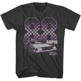 Back to the Future Checkered 88 MPH Smoke T-shirt - Yoga Clothing for You