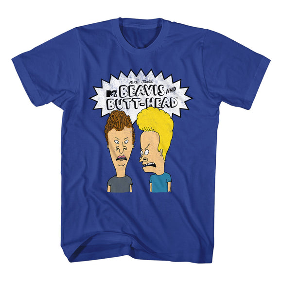 Beavis and Butthead Classic Duo Portrait Royal T-shirt - Yoga Clothing for You