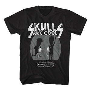 Beavis and Butthead Skulls are Cool Black Tall T-shirt - Yoga Clothing for You