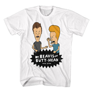 Beavis and Butthead Rocking Out White Tall T-shirt - Yoga Clothing for You