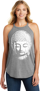 Womens Yoga Tank Top Big Buddha Triblend Rocker Tanktop