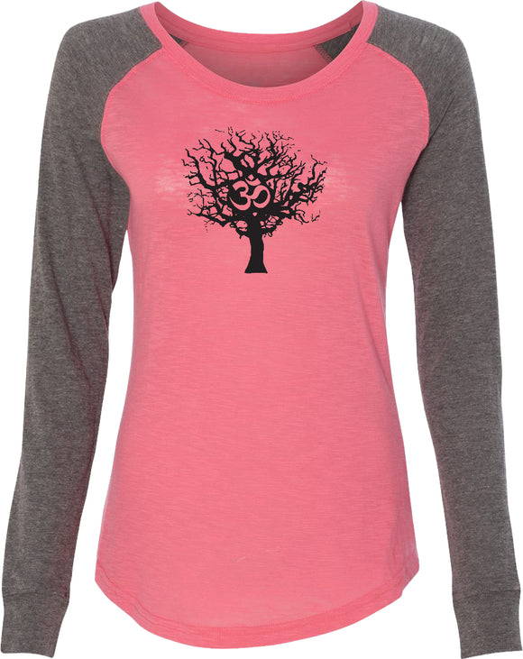 Black Tree of Life Preppy Patch Yoga Tee Shirt - Yoga Clothing for You