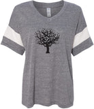 Black Tree of Life Eco-Friendly V-neck Yoga Tee Shirt - Yoga Clothing for You