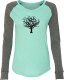 Black Tree of Life Preppy Patch Yoga Tee Shirt - Yoga Clothing for You