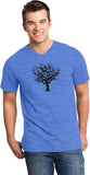 Black Tree of Life Important V-neck Yoga Tee Shirt - Yoga Clothing for You